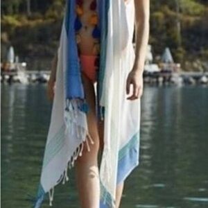 Bamboo Beach Dress,
Kimono, pompom pareo onesize